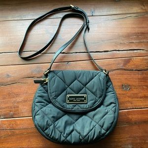 Authentic Quilted Marc Jacobs black crossbody purse with adjustable strap